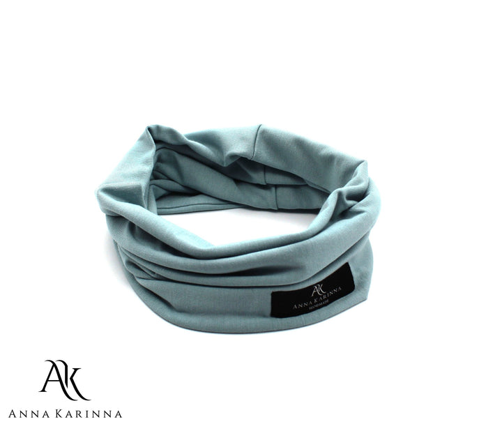 See Green Bamboo Tube Scarf - double layer - AnnaKarinna