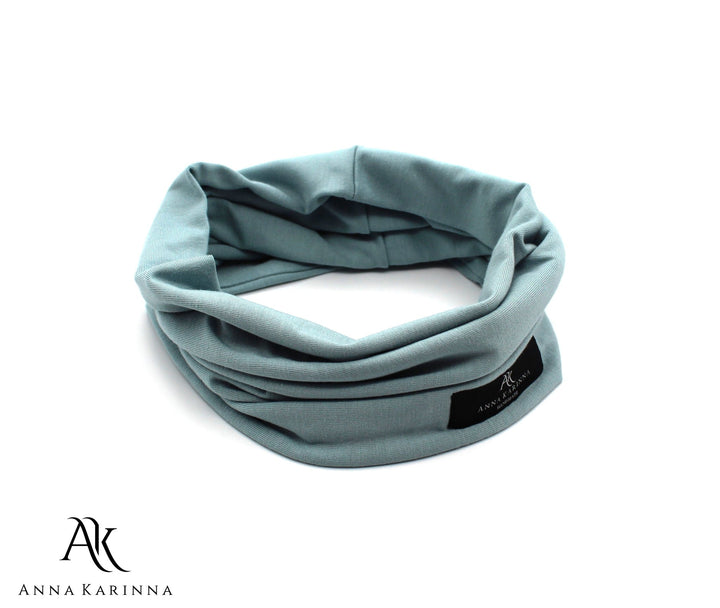 See Green Bamboo Tube Scarf - double layer - AnnaKarinna