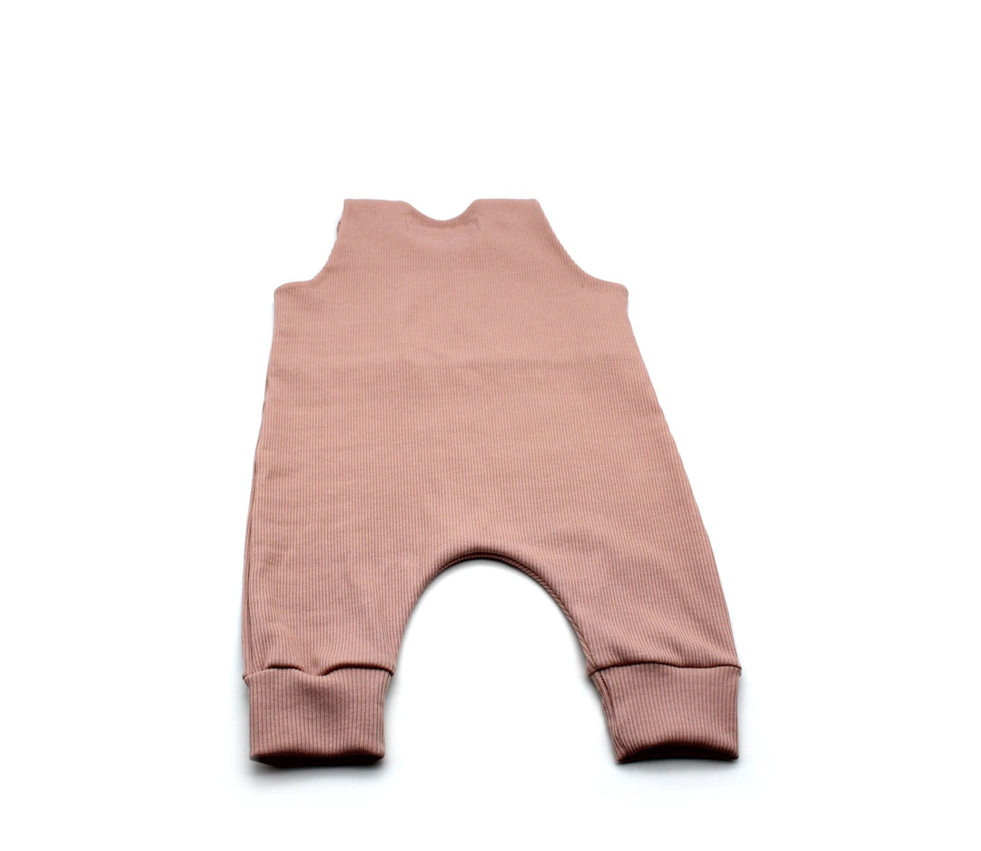 Summer Baby Romper rib cotton Pink 1 - 3 Years - AnnaKarinna