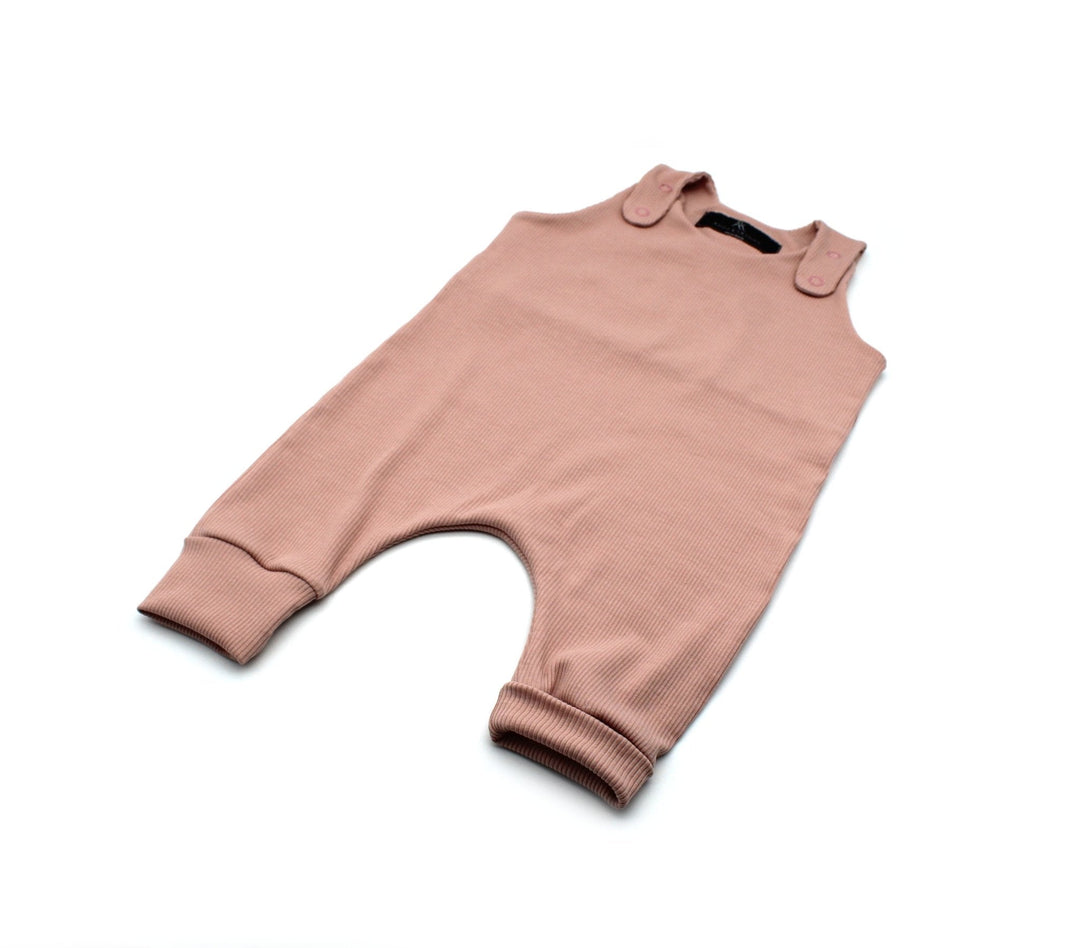 Summer Baby Romper rib cotton Pink NB - AnnaKarinna