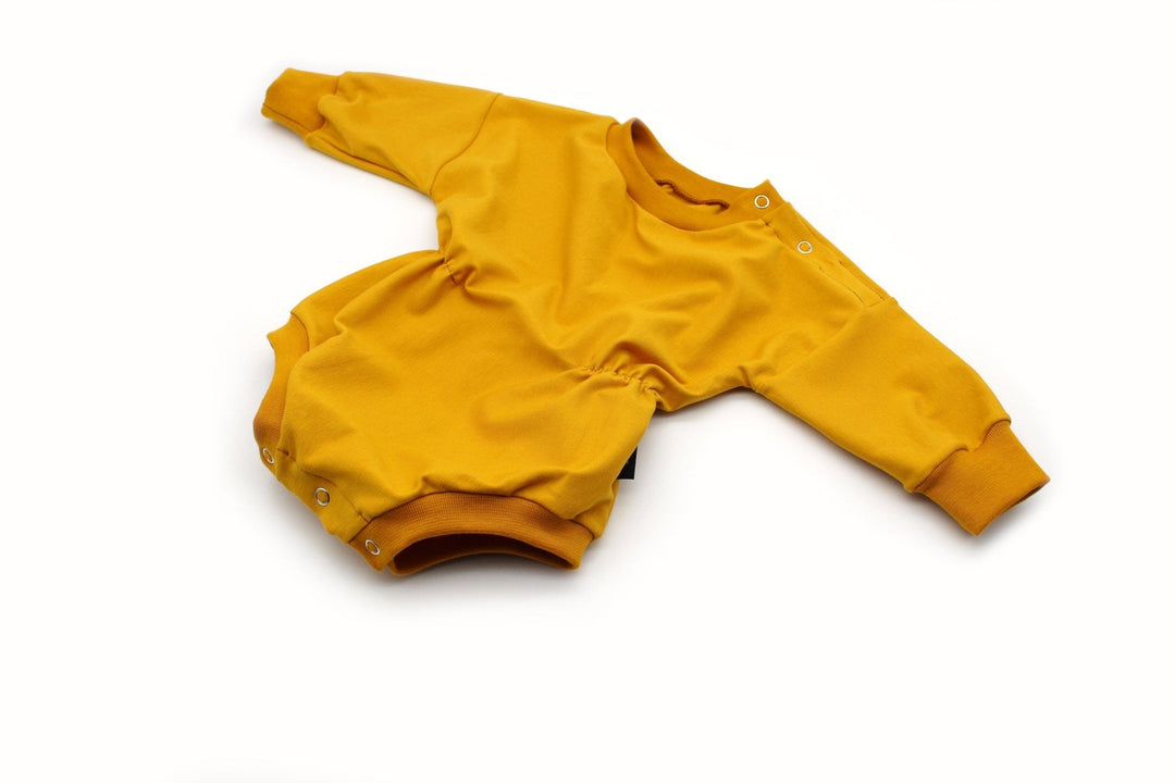 Sweater romper baby girl - Ocher color 0 -1 Year - AnnaKarinna