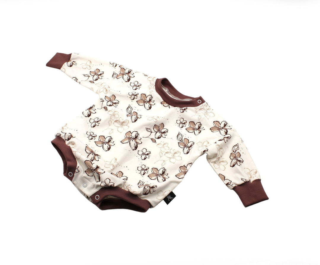 Sweater Romper - Doodle Flower 0 - 1 Year - AnnaKarinna