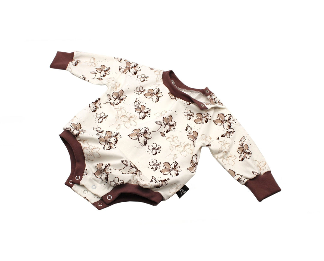 Sweater Romper - Doodle Flower 0 - 1 Year - AnnaKarinna